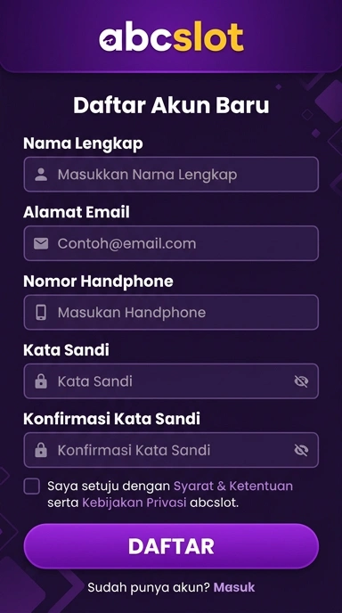 Tampilan halaman daftar abcslot