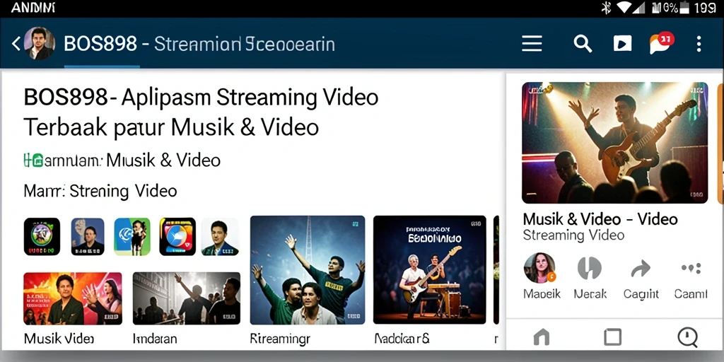 Antarmuka aplikasi BOS898 yang simpel dan fungsional untuk Streaming Video.