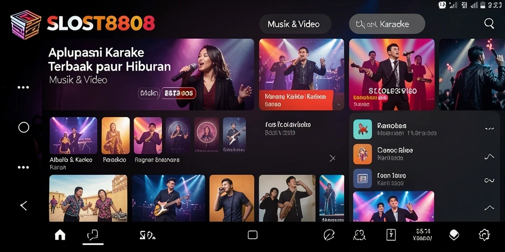 Tampilan antarmuka <strong>SLOST8808</strong> yang menarik dengan fungsi Karaoke yang lengkap.